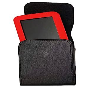 SNK (LCGMG6-V1BK) Large Premium Pouch (Not Include Silicone Case) for Dexcom Receiver G6 CGM with Protective Case on