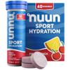 Nuun Sport Electrolyte Tablets with Magnesium, Calcium, Potassium, Chloride & Sodium, Gluten Free & Vegan, Fruit Punch, 4 Pack (40 Servings Total) view 1