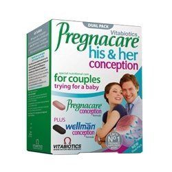 THREE PACKS of Vitabiotics Pregnacare His & Hers by Vitabiotics