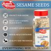 Bakers Choice Everything Mix Challah Topping - Sesame Seed Bagel Topping Mix - Natural Food Seasoning - Resealable Container - Kosher - 8 oz. view 3
