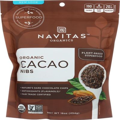 Navitas Naturals Organic Raw Cacao Nibs, 16-Ounce Pouches (Pack of 2) Sold By HERO24HOUR Thank You