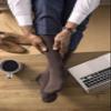 Gentle Grip - 6 Pair Pack Men's Loose Non Binding Diabetic Socks for Poor Circulation (Brown) 7-12 view 2