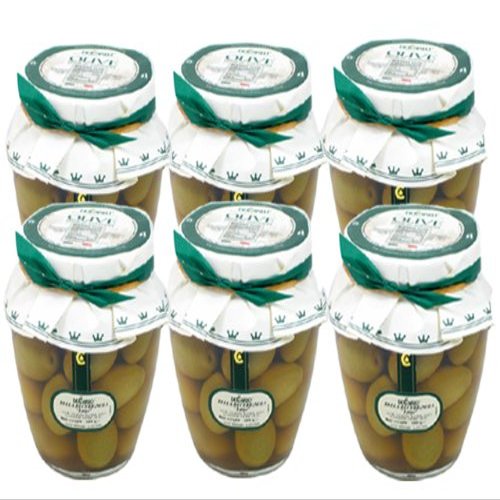 Bella di Cerignola Olives by DeCarlo (Case of 6 - 580 Gram Jars)