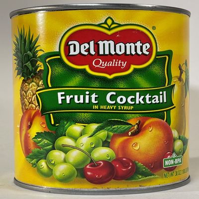 Del Monte Fruit Cocktail in Heavy Syrup Pack of Two Cans 30 Oz or 1.88 Lb a Can