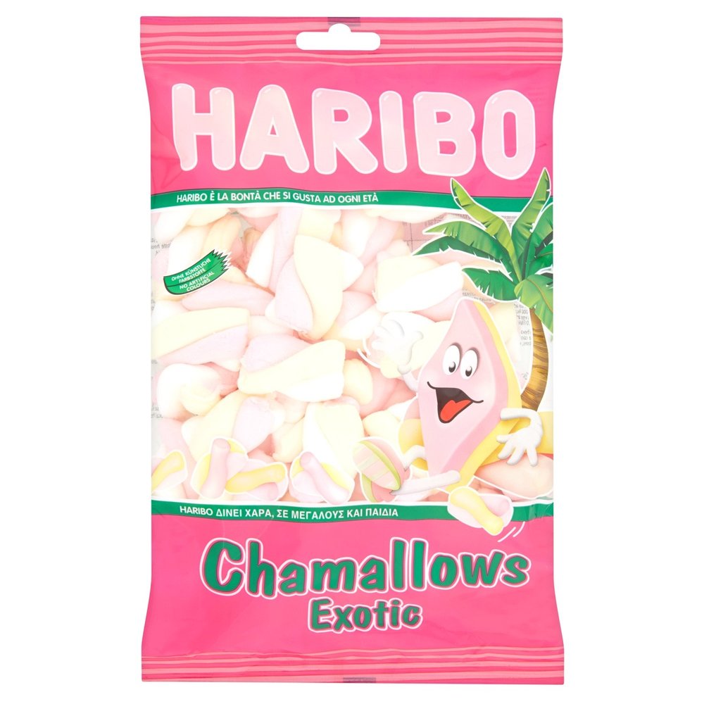 Haribo Chamalllows Exotic I Vanilla flavored Marshmallows with Exotic Twist I 175g 6.17 ounce