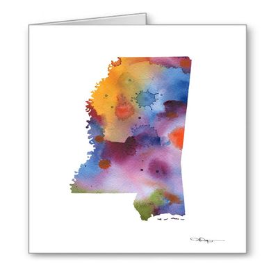 DJ Rogers Fine Art Mississippi - Set of 10 State Note Cards With Envelopes