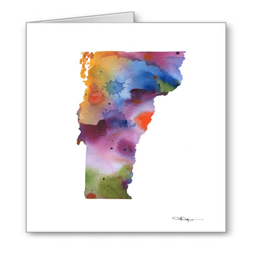 DJ Rogers Fine Art Vermont - Set of 10 State Note Cards With Envelopes