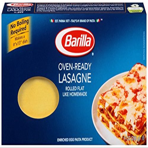 Barilla Oven-Ready Lasagne Pasta, 9 Ounce (3 Pack)