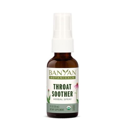 Banyan Botanicals Throat Soother Herbal Spray  Organic Herbal Throat Spray with Echinacea Root for Throat Comfort and Immune Support*  1 fl oz.  Non-GMO Sustainably Sourced Vegetarian