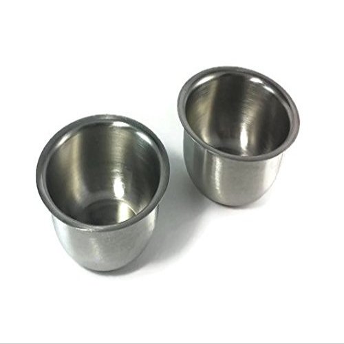 2 Iodine Cups Stainless Steel Medical
