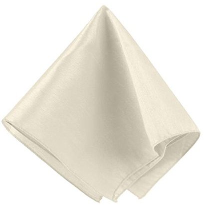18'' Square Dupioni Napkin Pack of 12 (Ivory)