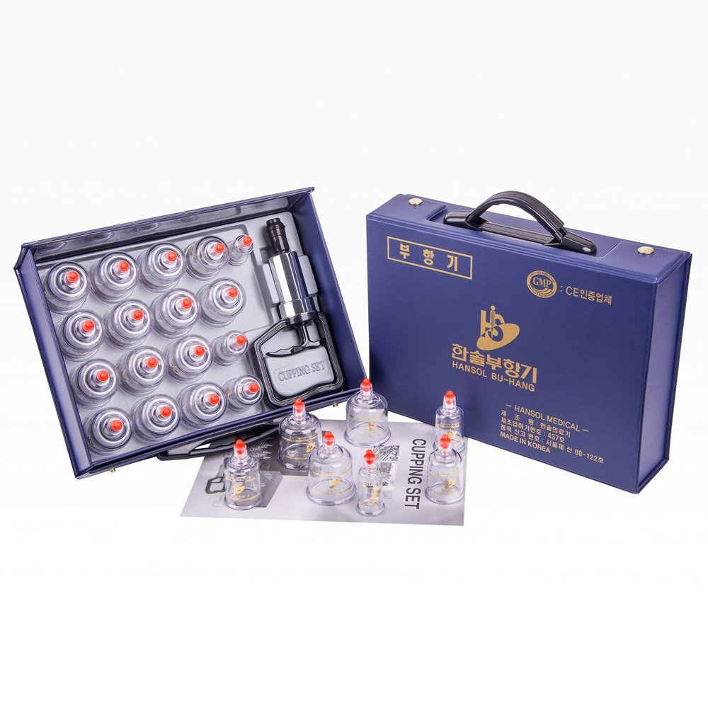 New Hansol Bu-hang Massage Professional Cupping Set 17pcs Cup by New Hansol Bu-Hang Massage Professional Cupping Se