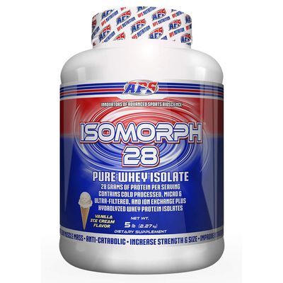 APS Nutrition Isomorph 28 Protein Powder | Pure Whey Isolate | Cold Pressed, Ultra- Filtered, & Ion Exchange Isolates | 28g Protein | 5 Pound (Vanilla Ice Cream)