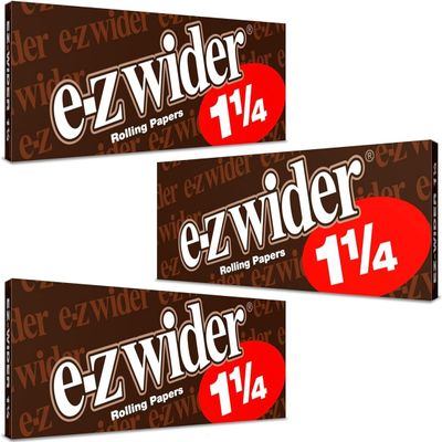 E-Z Wider Brown Rolling Papers 1 1/4 (78mm) - 3 Booklets