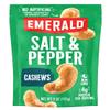 Emerald Nuts Salt and Pepper Seasoned Cashews (1-Pack) | 5 Oz Resealable Bag | Kosher Certified, Non-GMO, Contains No Artificial Preservatives, Flavors or Synthetic Colors view 1