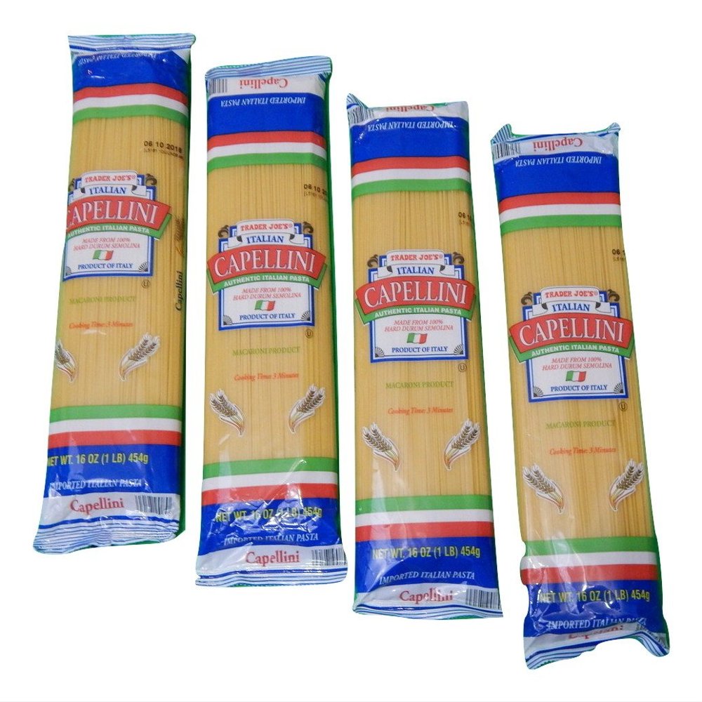 aenna Authentic Imported Italian Capellini Pasta, 1-Lb Bag (Pack of 4) c