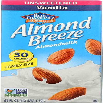 Almond Breeze Vanilla Unsweetened Almond Milk, 64 Ounce -- 6 per case. by Blue Diamond Almonds
