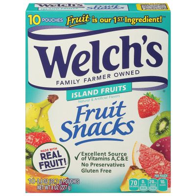Welch's, Fruit Snacks Island Fruits, 8 Ounce