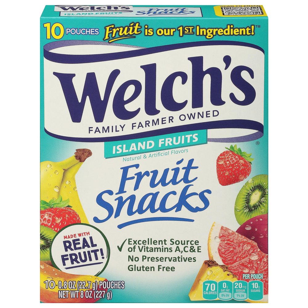 Welch's, Fruit Snacks Island Fruits, 8 Ounce