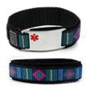 Adrenal Insufficiency Medical ID Alert Bracelet with Decorative Adjustable Wristband. view 1