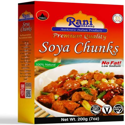 Rani Soya Chunks Nuggets (High Protien) 7oz (200g) ~ All Natural, Salt-Free | Vegan | No Colors | Gluten Friendly | NON-GMO | Kosher | Indian Origin | Meat Alternate Substitute