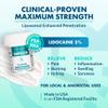 Ebanel 5% Lidocaine Numbing Cream, Pain Relief Burn Itch Numb Cream, Maximum Strength Topical Anesthetic with Allantoin, Vitamin E for Local and Anorectal Uses, Hemorrhoid Treatment, 1.35 Oz view 2