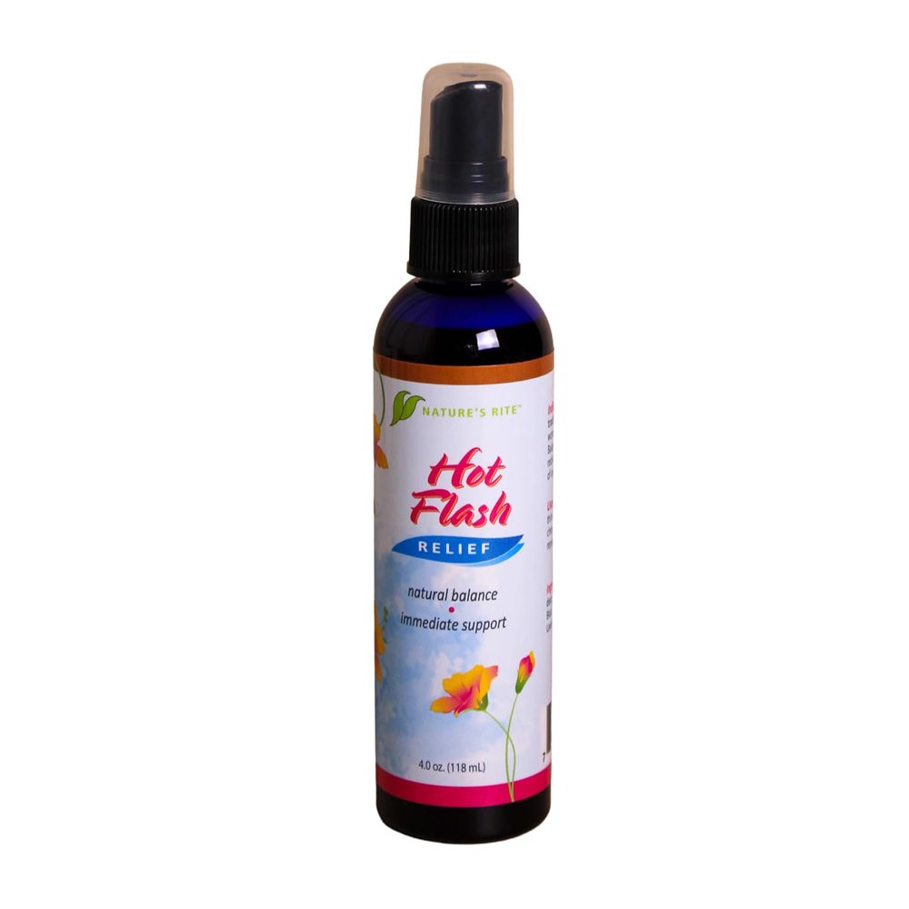Natures Rite Hot Flash Relief Cooling Spray, 4 oz  Natural Herbal Mist for Womens Comfort, Refreshing Support for Hot Flashes  Made in USA