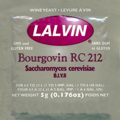 Lalvin RC 212 Wine Yeast, 5 grams