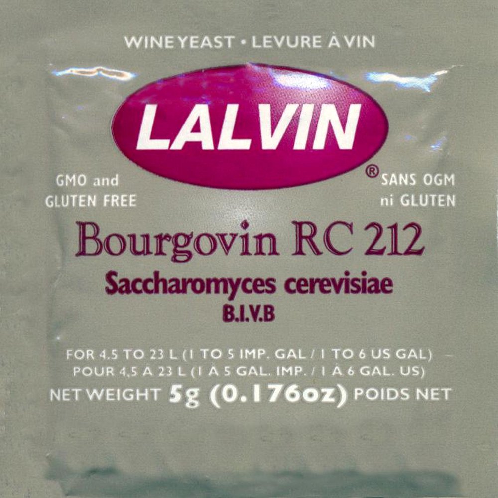 Lalvin RC 212 Wine Yeast, 5 grams