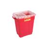 BD Medical Systems 305665 Sharps Collector, Clear Hinged Top, Gasketed, X-Large, 17 gals Capacity, Red (Pack of 5) view 1