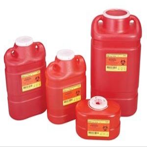 BD Medical Systems 305557 Multi-Use Sharps Collector, One-Piece, 1.4 Quart Capacity, Red (Pack of 36)
