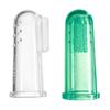 Brilliant Baby Finger Toothbrush - Silicone Teether Brush and Gum Massager for Babies and Toddlers, 3 Months Old and Up, Gum and Tooth Cleaning Essentials for Baby/Toddler, Green/Clear, 2 Brush Set view 3