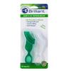 Brilliant Oral Care Babys First Toothbrush, Smooth Silicone Bristles Gently Clean Tender Teeth and Gums, for Ages 4+ Months, Green + Clear, 2 Pack view 1