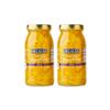 DeLallo Mild Banana Pepper Rings, 25.5 Ounce Jar, 2 Pack, Zesty Yellow Pickled Pepper Rings for Pizzas & Sandwiches, 100% Cured, Non-GMO, Vegan, Grown in USA view 1