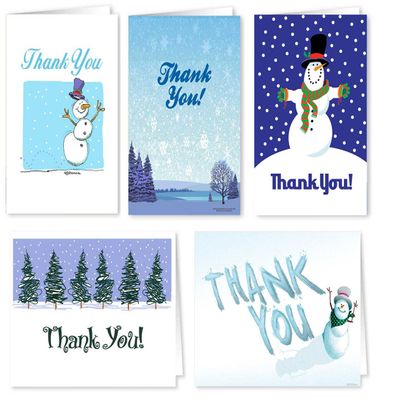 Stonehouse Collection Assorted Holiday Note Card Pack - Blank Winter Snowman Note Cards & Envelopes - Holiday Note Cards - USA Made