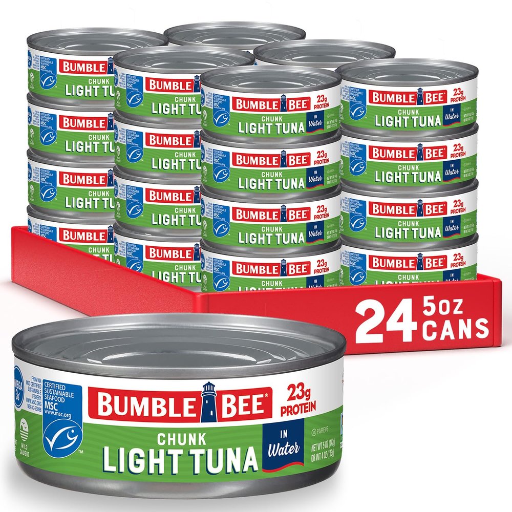Bumble Bee Chunk Light Tuna in Water, 5 oz (Pack of 24)