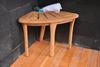 19" Grade-A Teak Corner Seat Shower Bench/Stool with Basket #WHAXCS view 1