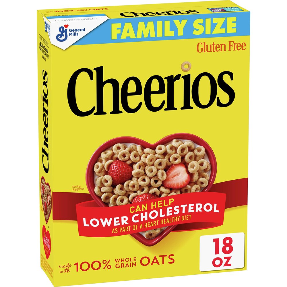 Cheerios Cereal with Whole Grain Oats, Gluten Free, 18 oz