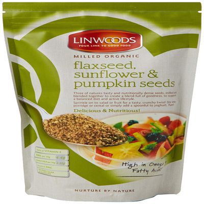 LINWOODS Organic Milled Flaxseed Sunflower & Pumpkin 425g (Pack of 4)L8