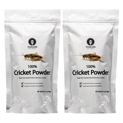 Cricket Powder 2-pack (100% Cricket; .44 lb; 70g protein per cup) by Thailand Unique