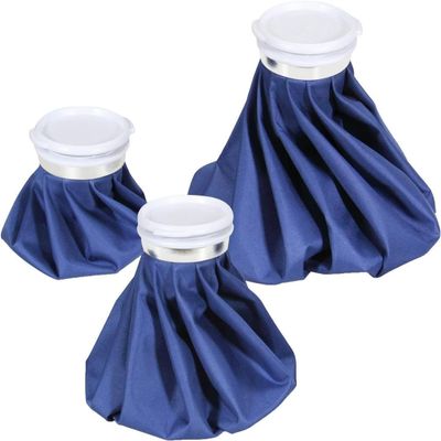 Ice Bags for Injuries Reusable: Ohuhu 3 Packs Ice Cold Packs Ice Bag Hot Water Hot & Cold Therapy Pain Relief for Knee Leg Injury No-Leak Breathable Waterproof Ice Bags 3 Sizes 6"/9"/11", Blue