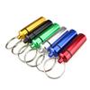 3 Size Waterproof Aluminum Pill Box Case Capsule Bottle Cache Drug Holder Keychain Container Colorful 6pcs, /L view 1