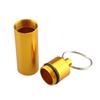 3 Size Waterproof Aluminum Pill Box Case Capsule Bottle Cache Drug Holder Keychain Container Colorful 6pcs, /L view 2