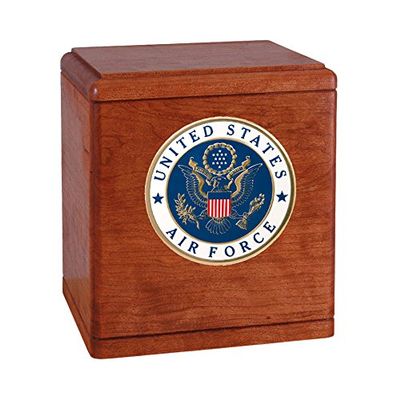 Wood Cremation Urn - Cherry Freedom Military (Marines)