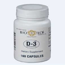 Bio-Tech - D3 (Cholecalciferol) 1000 IU 100 caps by Bio-Tech