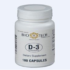 Bio-Tech - D3 (Cholecalciferol) 1000 IU 100 caps by Bio-Tech