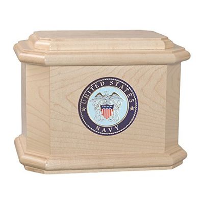 Wood Cremation Urn - Maple Diplomat Military (Air Force)