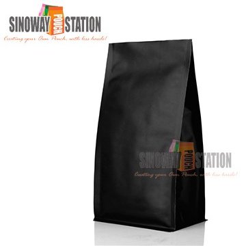 16oz Foil Block Bottom Pouch250 Ct (Matte Black)