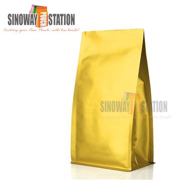 16oz Foil Block Bottom Pouch100 Ct (Matte Gold)