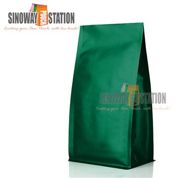 16oz Foil Block Bottom Pouch100 Ct (Matte Green)